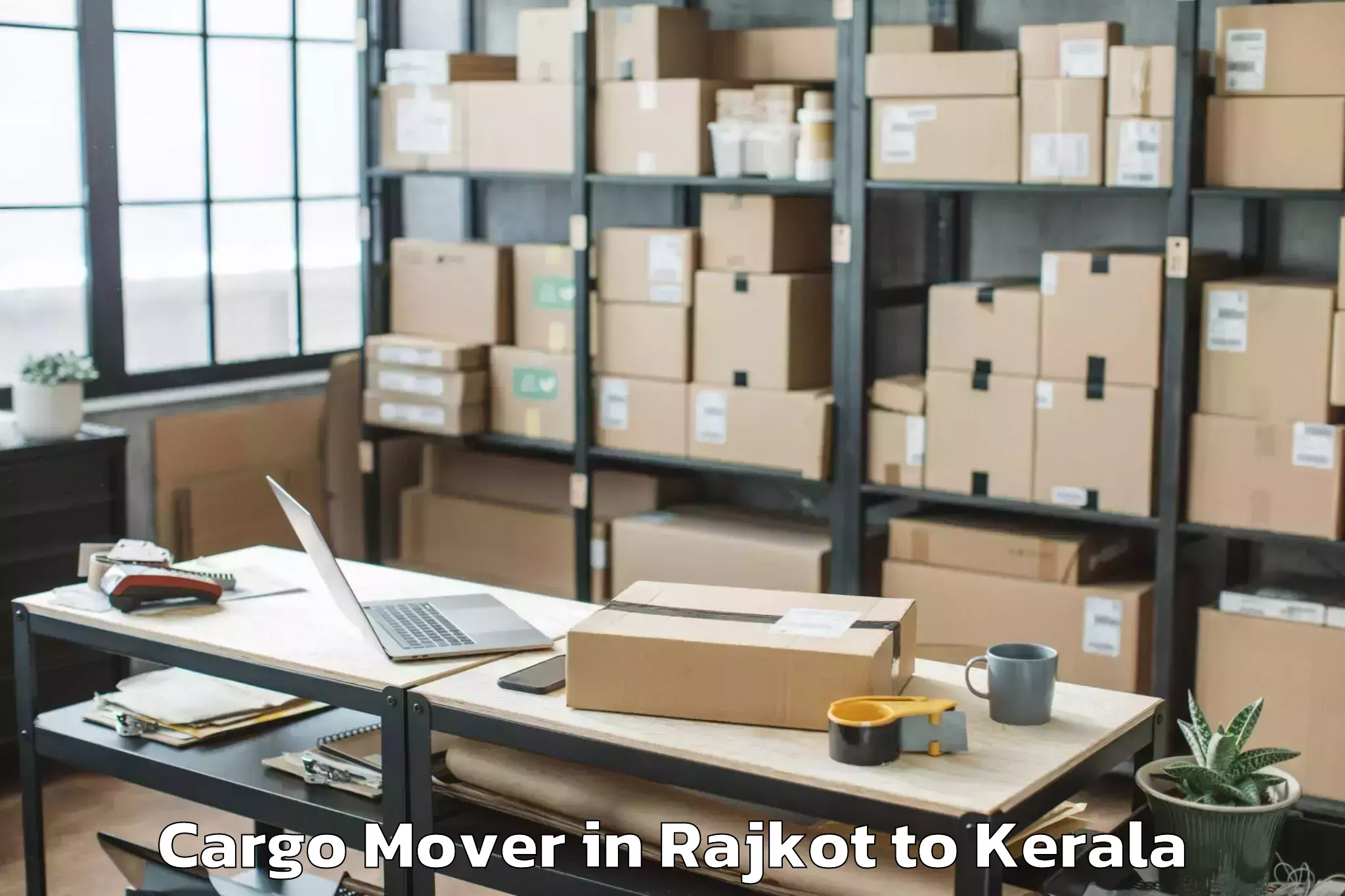 Professional Rajkot to Lulu Mall Thiruvananthapuram Cargo Mover